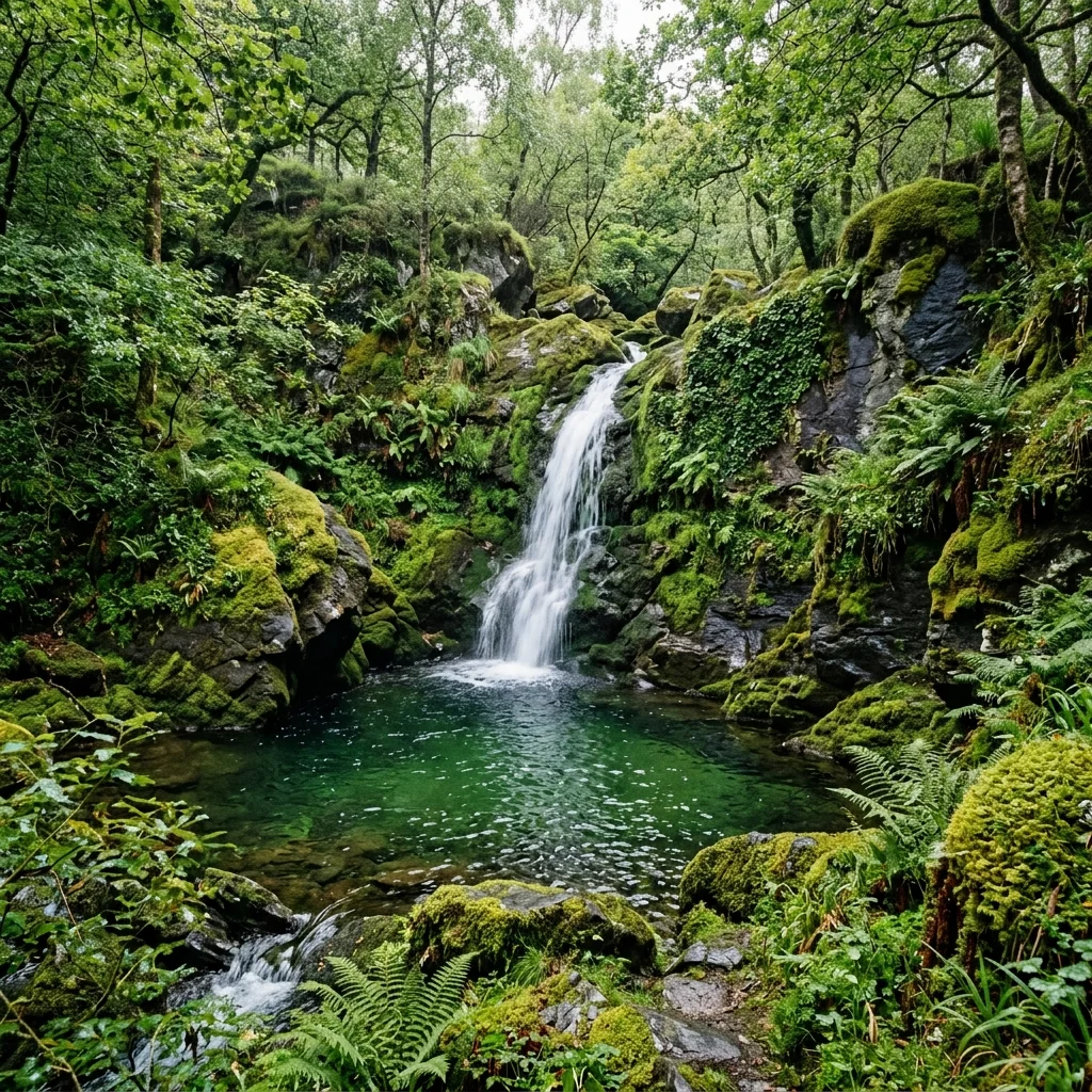 Secret Waterfall in Elan Valley Wales